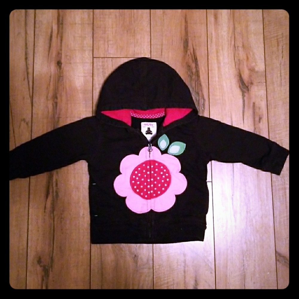 Baby girl hooded sweatshirt